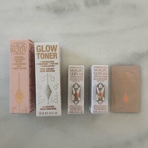 Charlotte Tilbury Magic Serum & Body Cream and Glow Toner Set